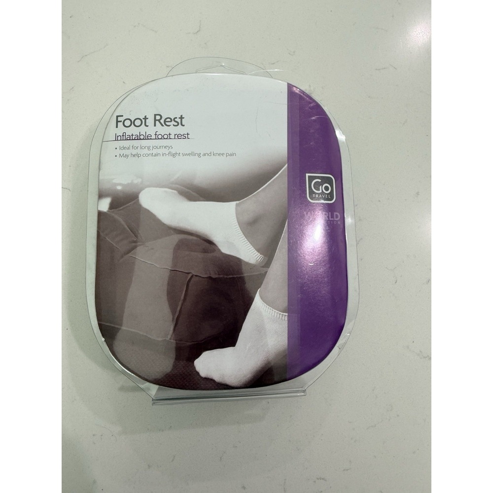 Inflatable Travel Foot Rest In Flight Comfort - Picture 2 of 3